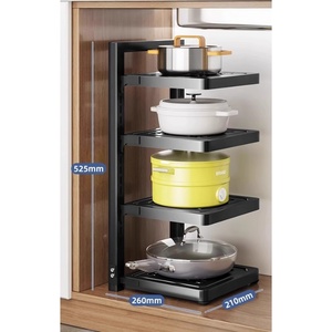 Estante de Almacenamiento Multiusos Ajustable y Duradero de Metal para Cocina, Organizador de Platos y Ollas Debajo del Fregadero, Estante para Horno de Microondas - Product Image 2