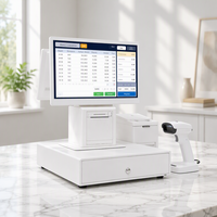 Sistem POS All In One Layar Sentuh Mesin Kasir Dengan Printer Thermal Pemindai Barcode Untuk Toko Retail Supermarket