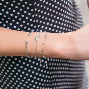 ROX DIFFUSION Women's 18K White Gold & Diamond <b>Charm</b> Bracelet for Wedding Party Luxury Gift - Product Image 4