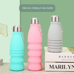 Nouvelle bouteille d'eau portable en silicone de qualité alimentaire pour le sport, le camping, tasse pliable à boire directement - Product Image 2