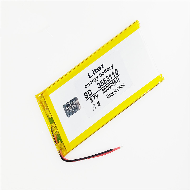 Перезаряжаемые батареи 3,7 в 3000 мАч, полимерная литий-ионная батарея для планшетного ПК, 7 дюймов, Mp3 Mp4 3553110 3555110