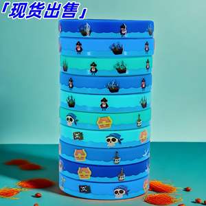 Pulseras de silicona con dibujos de barcos piratas para hombres y mujeres, pulseras decorativas no tóxicas para fiestas y eventos - Product Image 2