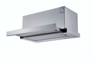 <span class=keywords><strong>Extractor</strong></span> <span class=keywords><strong>de</strong></span> <span class=keywords><strong>cocina</strong></span> con campana extractora telestópica <span class=keywords><strong>de</strong></span> diseño <span class=keywords><strong>de</strong></span> fábrica color negro y acero inoxidable con filtros <span class=keywords><strong>de</strong></span> aluminio Control <span class=keywords><strong>de</strong></span> botones - Product Image 3