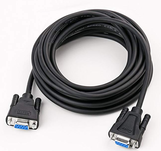 DTECH Straight Through DB9 Pin 5m Serial RS232 F/F Cable for Digital Machine Scanner Printer