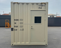 Contenedor Oficina High Cube de 20 pies, Resistente al Viento y a Terremotos, Paredes Aisladas Gruesas, Ventanas con Aire Acondicionado, Instalación Rápida y Duradera