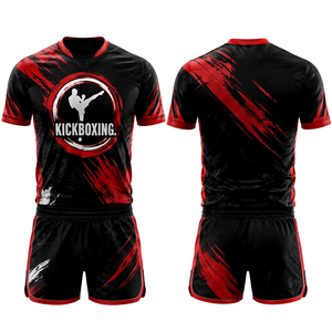 Custom Heat-Transfer Printing <b>Children</b> Unisex Kickboxing Jersey <b>Set</b> Professional Training Sportswear Breathable Quick Dry Front - Product Image 1