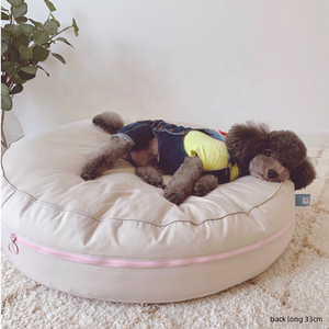 Disesuaikan keren merasa bulat bantal tempat tidur anjing tidak lengket rambut lembut dan nyaman dapat dibongkar untuk kucing kecil anjing - Product Image 4