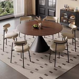 Kích thước nhỏ giữa thế kỷ Phong Cách Màu Xám tròn bàn ăn và ghế đặt với bàn xoay, thích hợp cho sử dụng cà phê tại nhà - Product Image 1