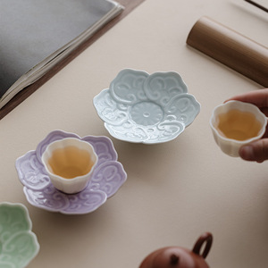 Chinese Style Ruyi Flower <b>Ceramic</b> Fruit Dish Porcelain Tea Tray Wedding Platter Zen Inspired Retro Small <b>Plate</b> - Product Image 4