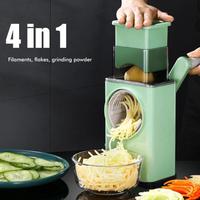 Oem Service Rvs 3 Blades Handleiding Multifunctionele Cutter Slicer Mandoline Drum Roterende Kaas Groente Shredder Rasp