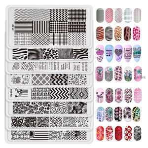Durable Stainless Steel <strong>Nail</strong> Art Printing Steel Plate Durable Lace Flower Butterfly Checkered National Wind <strong>Nail</strong> Making <strong>Transfer</strong> - Product Image 5