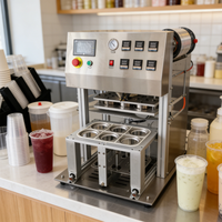 Machine à sceller les gobelets en papier pour boissons, pudding et gelée, scelleuse rapide 6 gobelets à la fois, vente chaude