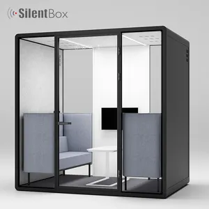 Customized 33db Soundproof Soundproof Phone Booth Acoustic Vocal Studio Booth