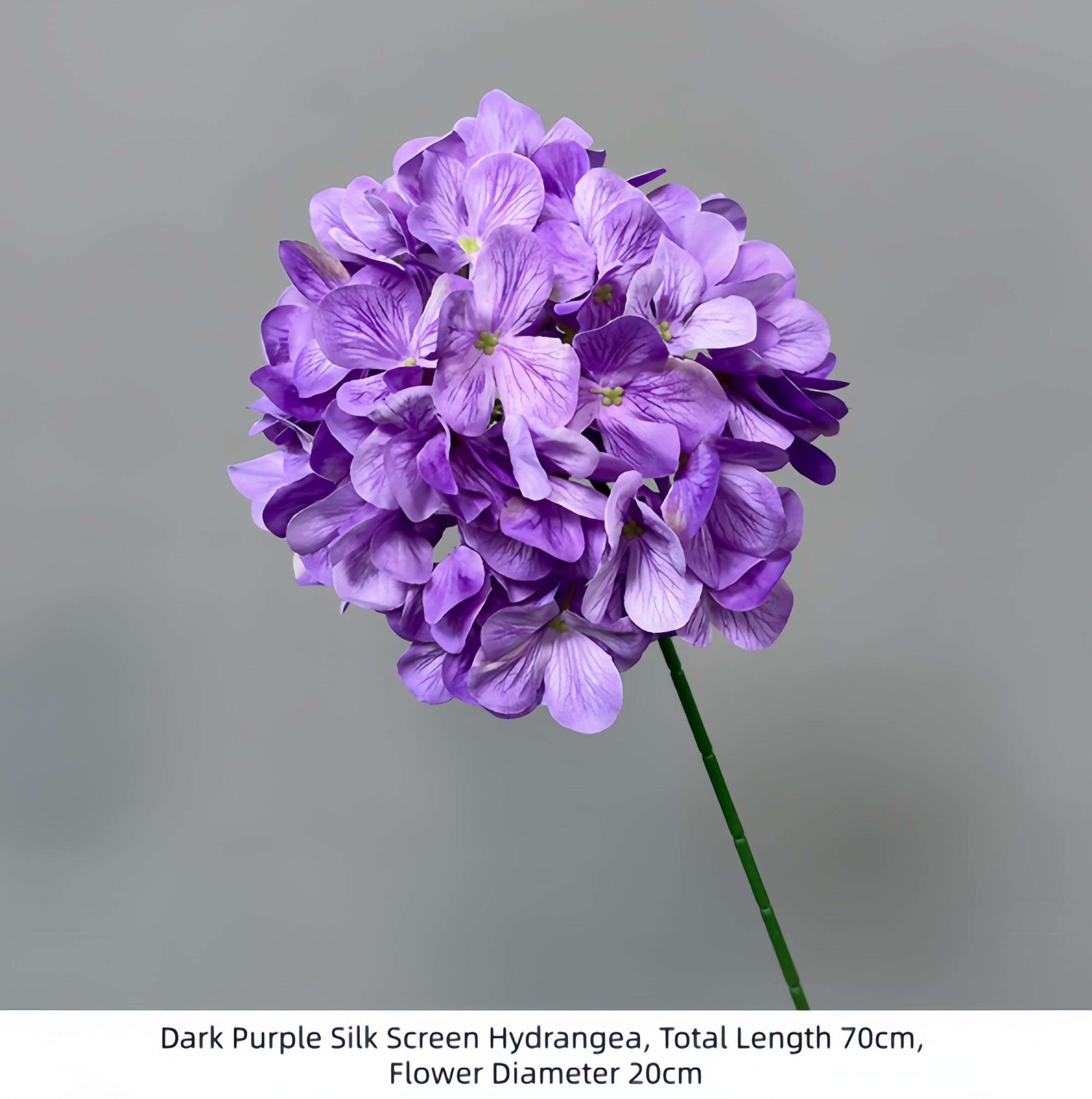Dark Purple Silk Screen Hydrangea