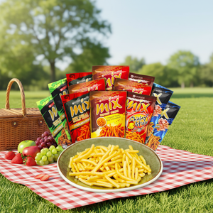 Aperitivos asiáticos al por mayor, aperitivos exóticos, mezcla tailandesa, tiras crujientes, tiras de camarones, sabor a pollo picante/Original 60g - Product Image 1