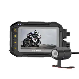 אופנוע דאש מצלמת 3 "1080p hd קסדת moto אופניים אופנוע WiFi dual המצלמה dvr ראיית לילה dash waterproof moto