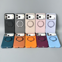 JOYPORODO L137 Coque arrière en cuir PU en gros pour iPhone 13 à 18 Series avec anneau magnétique et support pliable – Vente directe usine