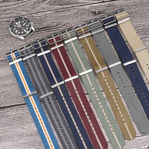 Correa de <span class=keywords><strong>Reloj</strong></span> de Una Pieza Ajustable de Nailon Tejido de 18 mm 20 mm 22 mm 24 mm de Sarga a Rayas de Lona para <span class=keywords><strong>Reloj</strong></span> <span class=keywords><strong>Tudor</strong></span> - Product Image 2