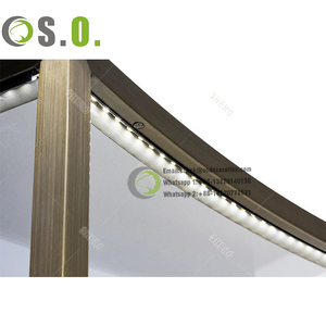 سطح زجاجي عرض مع قفل مصباح ليد العلامة التجارية مجوهرات الساعات خزانة عرض زجاجية مكافحة متجر الأثاث - Product Image 3