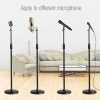 Support de microphone de studio professionnel Yinyu MS015 avec base lourde et stable et réglage de la hauteur