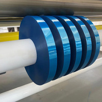 Film de protection en silicone bleu 100 µm avec base PET et traitement Corona pour découpe de rubans industriels, protection d'écran en verre et ordinateurs