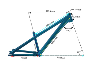 Yoshoka Xe đạp khung bụi bẩn nhảy Xe đạp khung 26 inch khung hợp kim nhôm nội bộ bên trong cáp định tuyến iso4210 2 thử nghiệm thông qua - Product Image 4