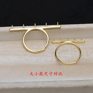Anillo Abierto de Plata S925 Wenchi con Perla Ajustable 7-8 DIY 17081, Base Vacía para Joyería - Product Image 1