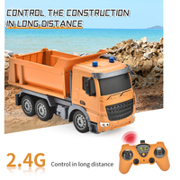 Vente en gros camion télécommandé véhicule plastique 2.4G ingénierie Construction chargeur voiture à benne basculante quatre canaux avec lumière RC voiture jouets