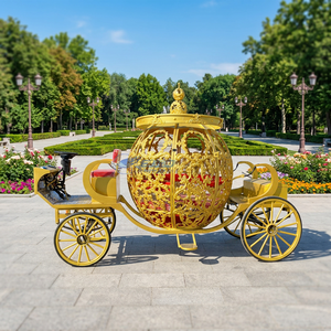Chariot de Mariage Doré Cendrillon/Chariot de Luxe à Chevaux/Chariot Citrouille à Vendre – Transport Spécial – Offre Exceptionnelle - Product Image 1