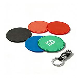 Sous-verre rond en silicone souple personnalisé avec logo, vente en gros d'usine, pour tasses à café, restaurants, hôtels, bars, cadeaux promotionnels d'affaires - Product Image 1