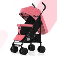 Poussette bébé légère, poussette de voyage compacte avec panier et pare-soleil, pliage facile à une main, idéale pour les voyages en avion