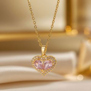 Collar De Acero Inoxidable Elegant Hollow Heart <b>Titanium</b> Steel Necklace for Women Girls Stainless Steel Collarbone <b>Chain</b> Jewelry - Product Image 6