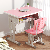 Mobilier de classe moderne en métal pour collège, bureaux d'étude réglables en hauteur pour élèves et table et chaise de bureau pour professeur