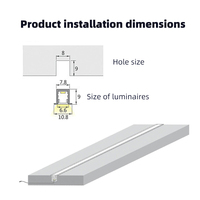 Éclairage LED encastré étroit pour vitrine avec abat-jour en plastique - CRI 90 élevé, dimmable, garantie 5 ans