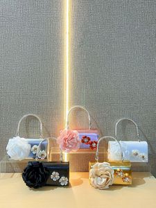 New Cross-border Design <b>Square</b> PU Flower Hand Bag Wedding Birthday Evening Cover Closure Style Shoulder Crossbody Tanjing - Product Image 4