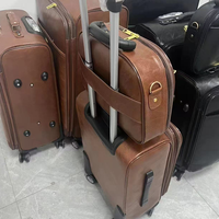 Ensemble de 3 Valises en Cuir PU 20/24/28 Pouces à 4 Roues Bagage de Voyage