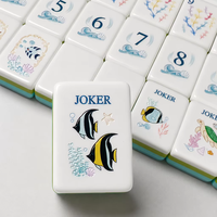 Tuiles de Mahjong Personnalisables Oh My Mahjong – 160 Pièces, Luxe Moderne, Acrylique 4 Couches, Thème Océan, Non Toxique, Écologique