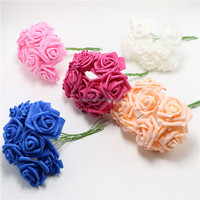 7CM 8CM Simulation Fleur Mousse Rose Tête Mariage Saint Valentin Tenant PE Fleurs PU Rose Tête PE Rose Tête