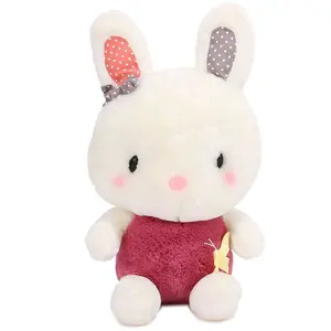 Lapin en peluche écologique pour bébé fille, lapin mignon en peluche, vente en gros