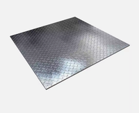 Lembaran Plat Aluminium Checker 4x8 Stucco 1100 1050 H24 Bermotif Embossed Tread untuk Platform Dek Trailer