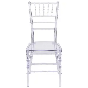 Hotel Wholesale KD Design Wedding Party Tiffany Transparent Acrylic Crystal Clear Chiavari Chairs For Event