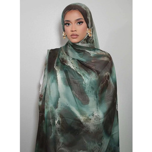 Sciarpa Lunga 180 cm con Stampa Simulazione Transfrontaliera, Foulard da Donna in Seta di Alta Qualità, Velo Leggero e Confortevole alla Moda - Product Image 1