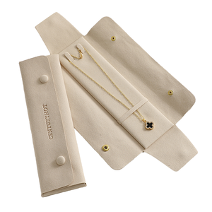 <b>Hot</b> Sale Luxury Microfiber Necklace Pendant Bracelet Storage Jewelry <b>Bag</b> Customized Logo Bracelet Packaging <b>Bag</b> - Product Image 4