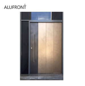<span class=keywords><strong>Porte</strong></span> d'entrée pivotante aluminium extérieur grandes portes doubles avant pour maisons portes d'entrée de sécurité modernes - Product Image 3