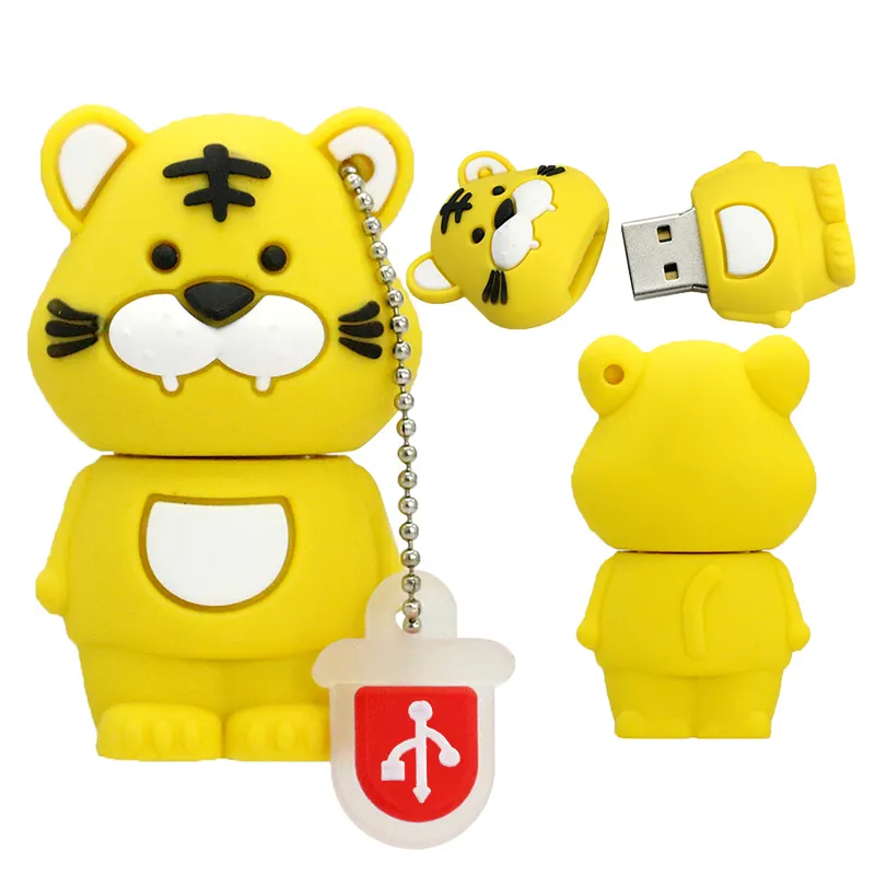 Promotion PVC USB-Laufwerk Cartoon 2.0 3.0 64GB Kristall U-Disk Leder USB-Schlüssel Kristall Pen drive Hot Sale Auto PVC USB-Flash-Laufwerk