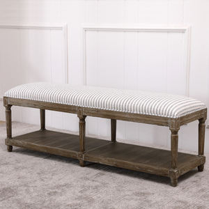 Ensemble de chambre à coucher moderne avec <span class=keywords><strong>lit</strong></span> queen avec pouf en tissu pour le salon de l'hôtel, la maison, le bureau ou l'avant du <span class=keywords><strong>lit</strong></span> de la villa - Product Image 1