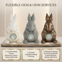 Lampe de nuit créative à détecteur de mouvement en forme de lapin pour jardin, lumière LED solaire extérieure rechargeable IP65 avec logo couleur OEM ODM