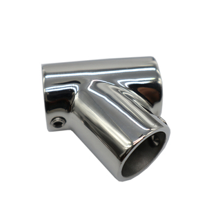 Raccord en T en acier inoxydable 316 à 60 degrés - Connecteur de tuyauterie de qualité marine pour rampes de <span class=keywords><strong>bateau</strong></span>, garde-corps de yacht et supports d'auvent - Product Image 1