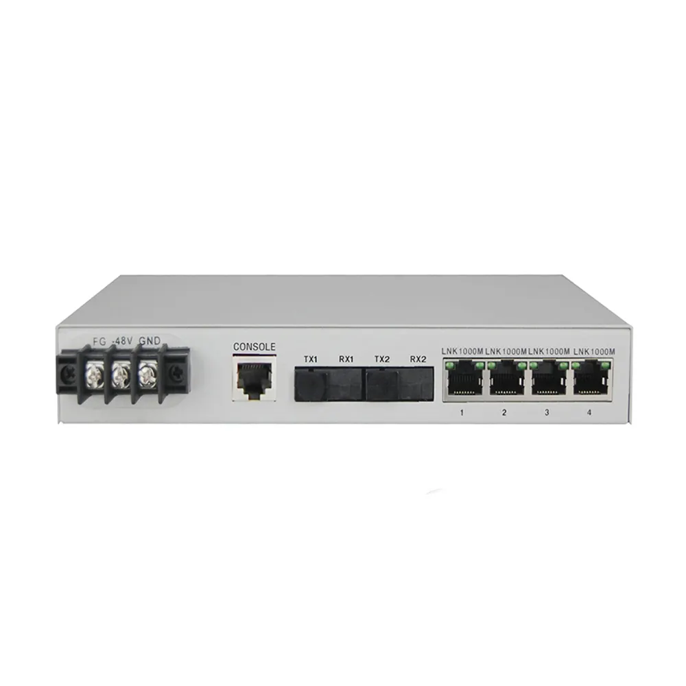 Convertitore multimediale da Ethernet a fibra ottica RJ45 personalizzato a 4 porte 10/100M