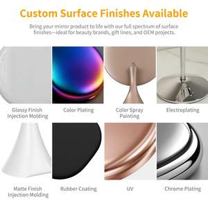 Số lượng lớn bán buôn thắp sáng tốt nhất chuyên nghiệp Tabletop Trắng LED gấp trifold Vanity ba cách gương với ánh sáng gương trang điểm - Product Image 3